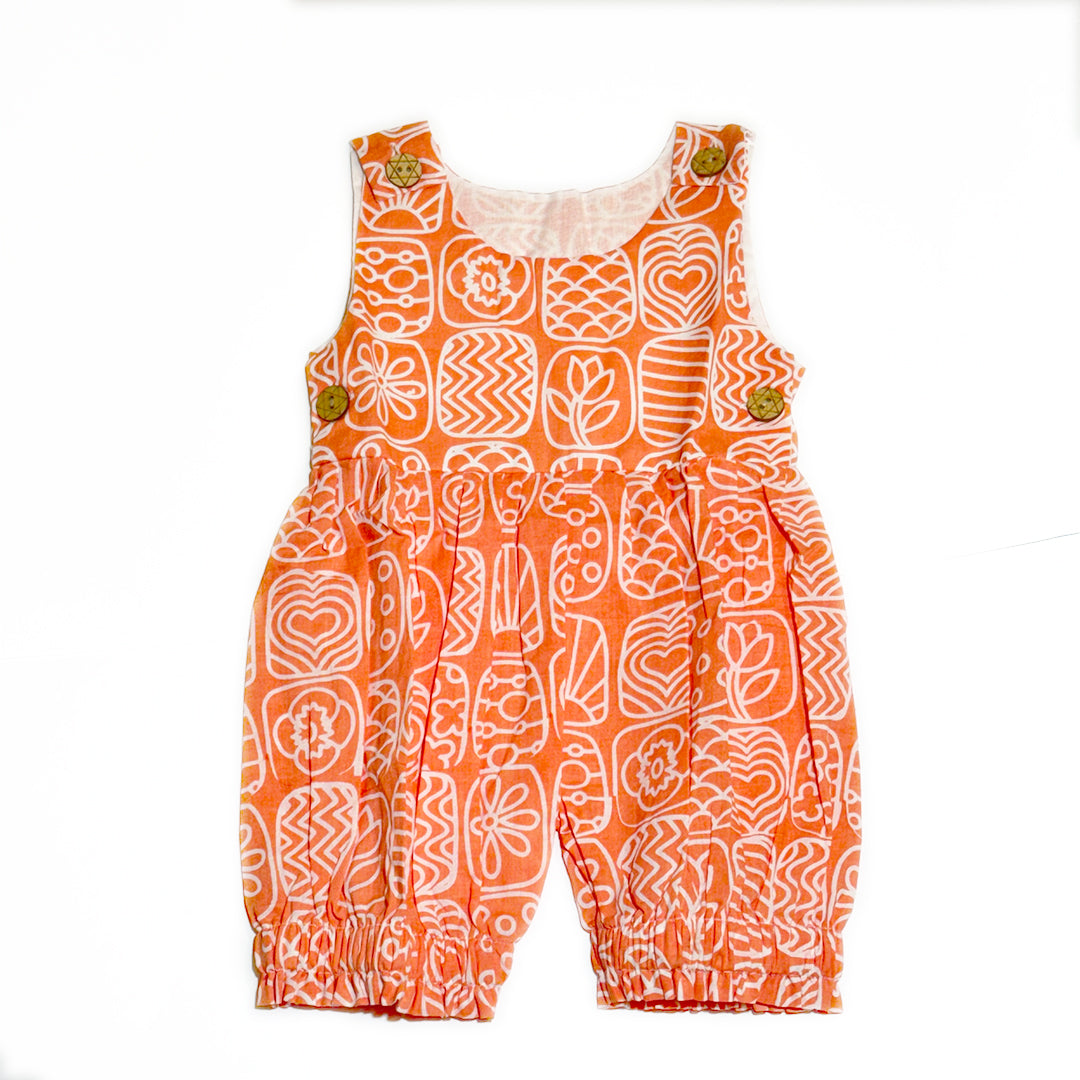 Hello Summer Romper in Peach