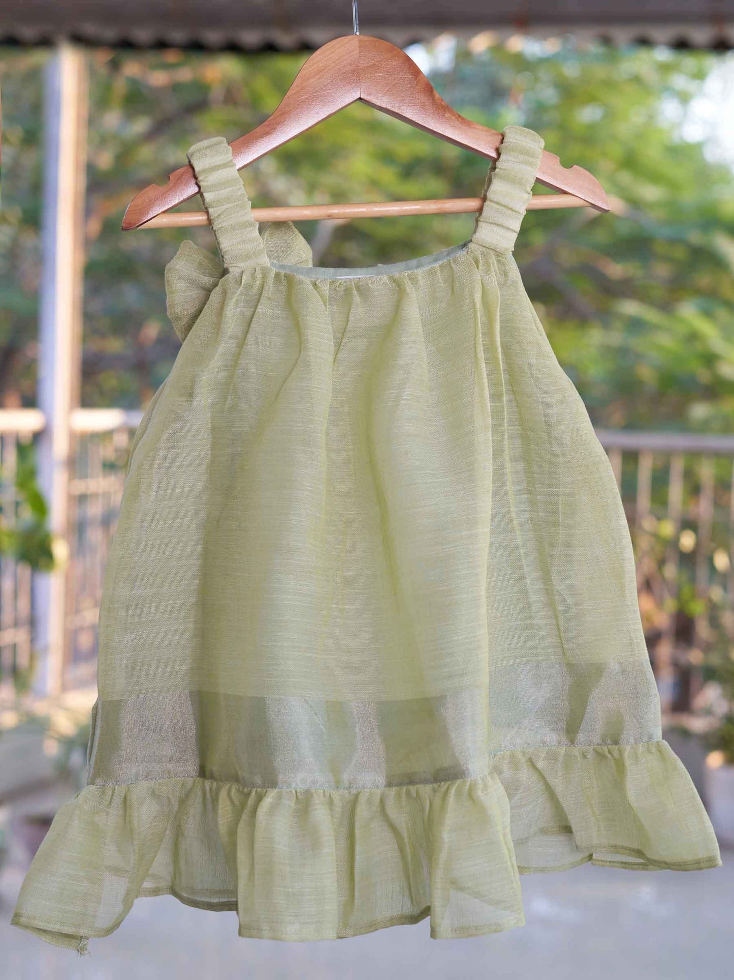 Sage Whisper Dress in Cotton Linen