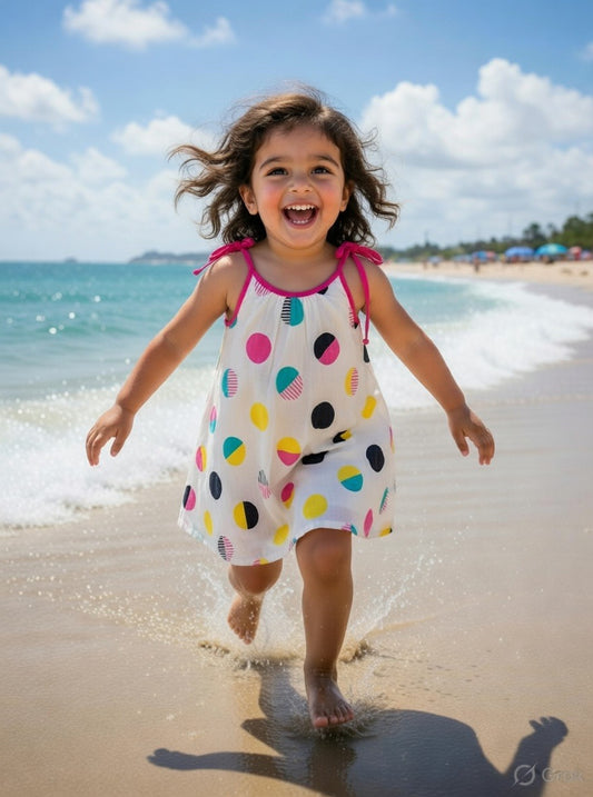 Beach Dress in Polka