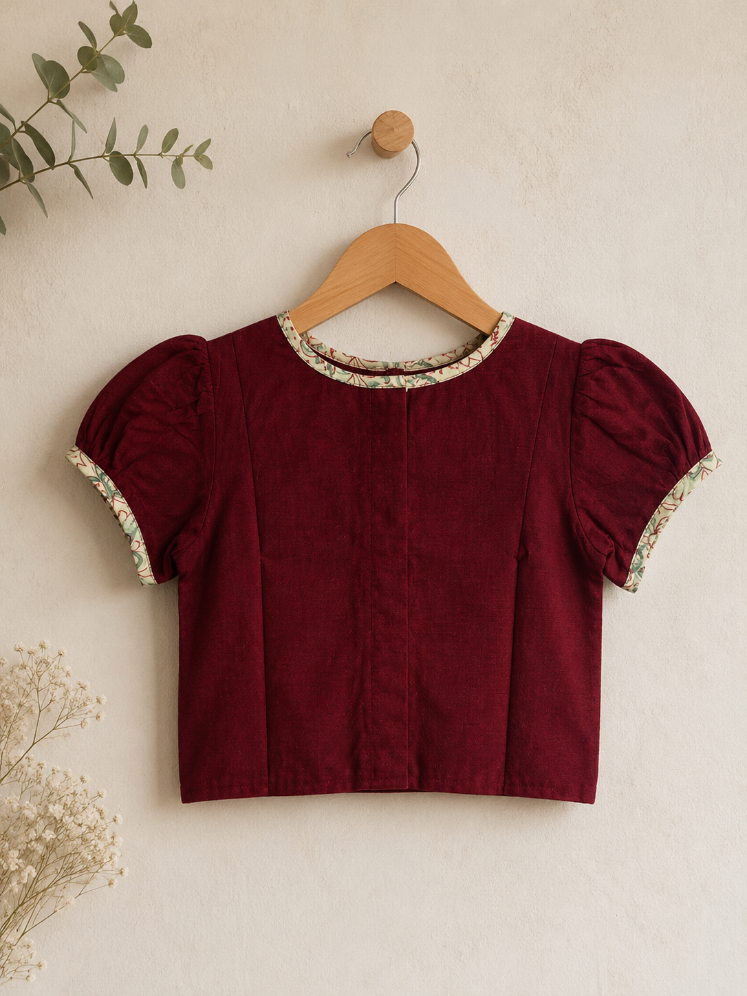 Phool Ghagra Choli in Maroon