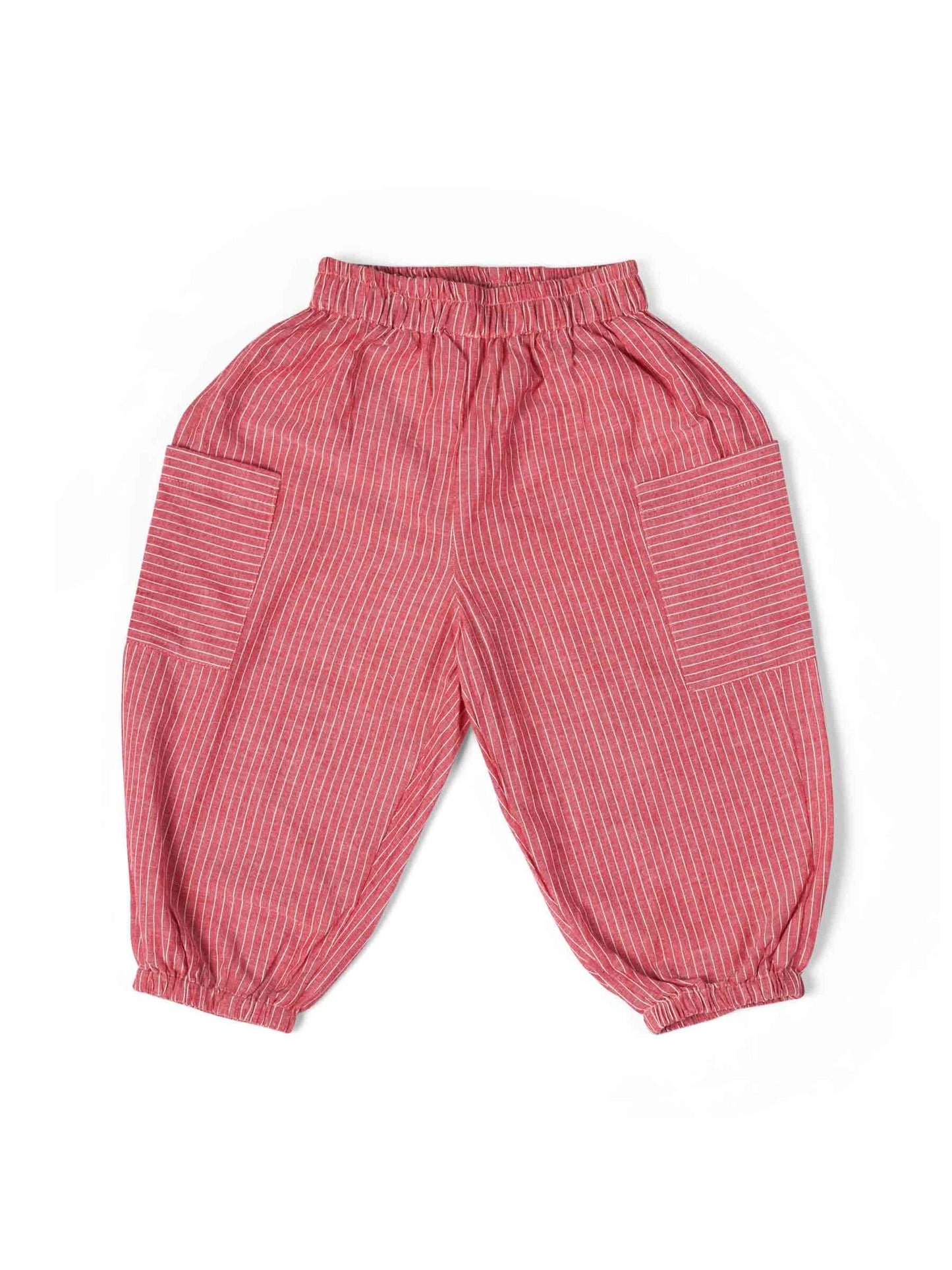 Dawn to Dusk Pants in Onion Pink and White Stripes
