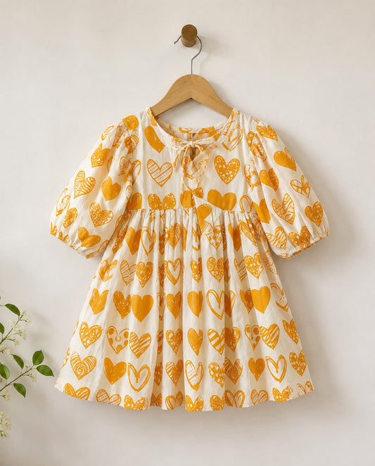 Maria Dress in Yellow an White