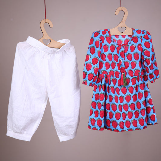 Strawberry Kurta Pant Set