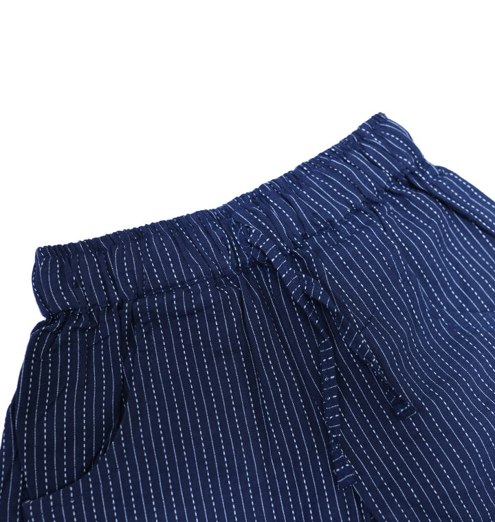 Katha Stitch Shorts in Navy Blue