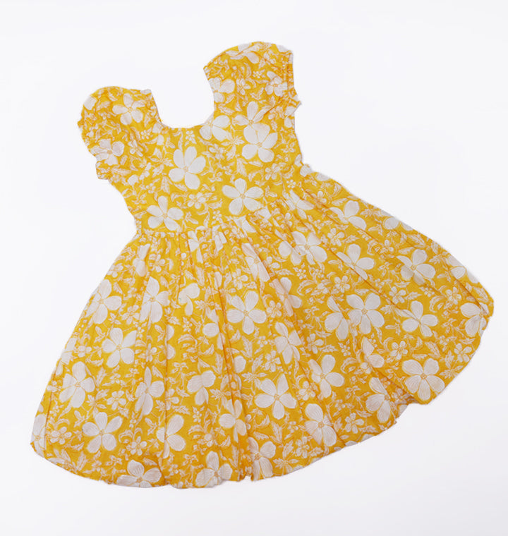 Tillie Dress in Yellow Flowers