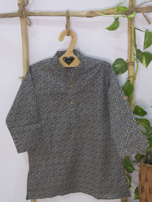 Grey Printed Kurta