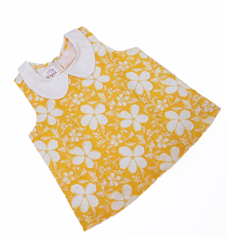 Peter Pan Collar Top in Yellow