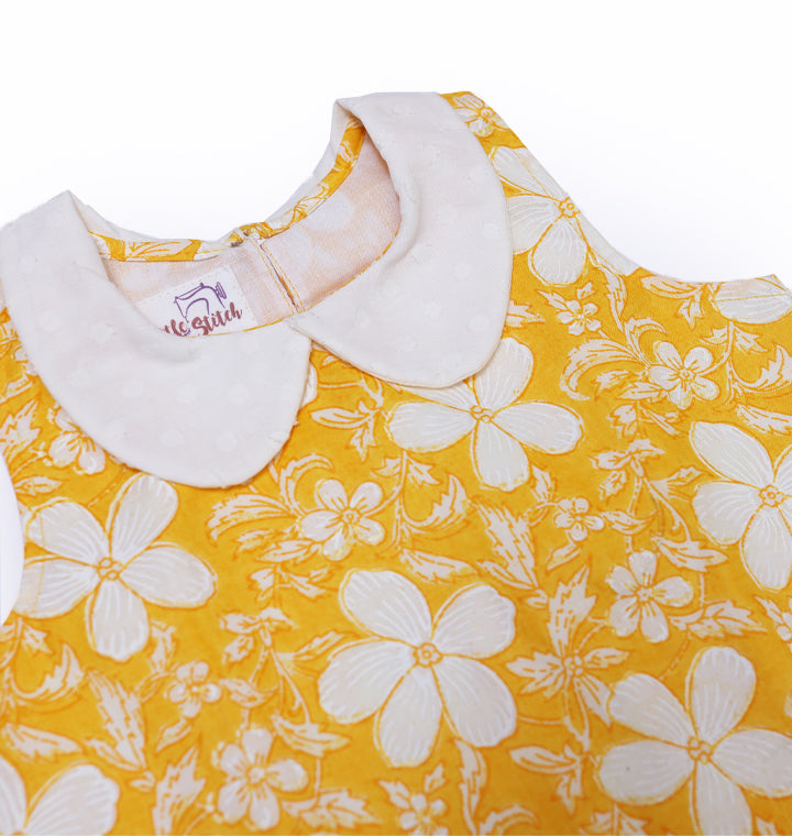 Peter Pan Collar Top in Yellow