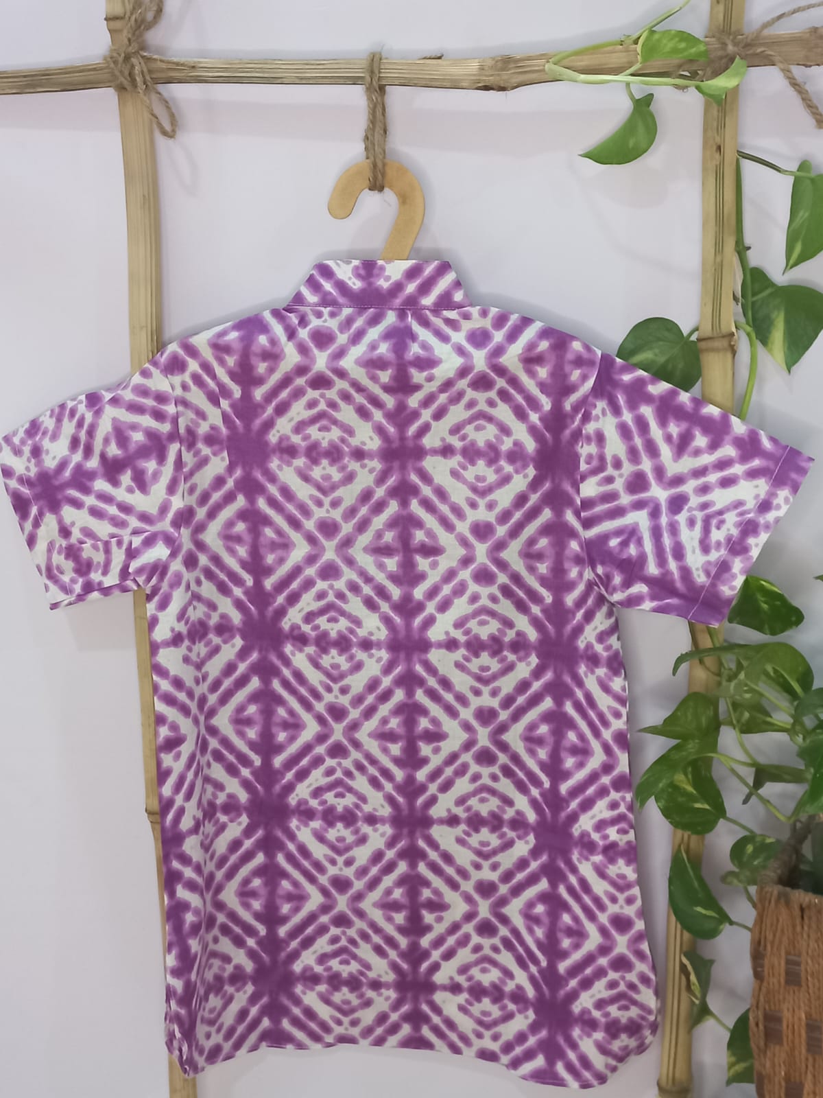 Purple Shibori Kurta