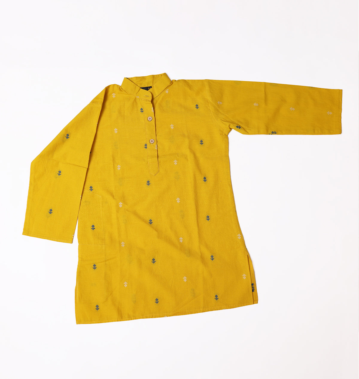 Turmeric and Grey Butti Kurta