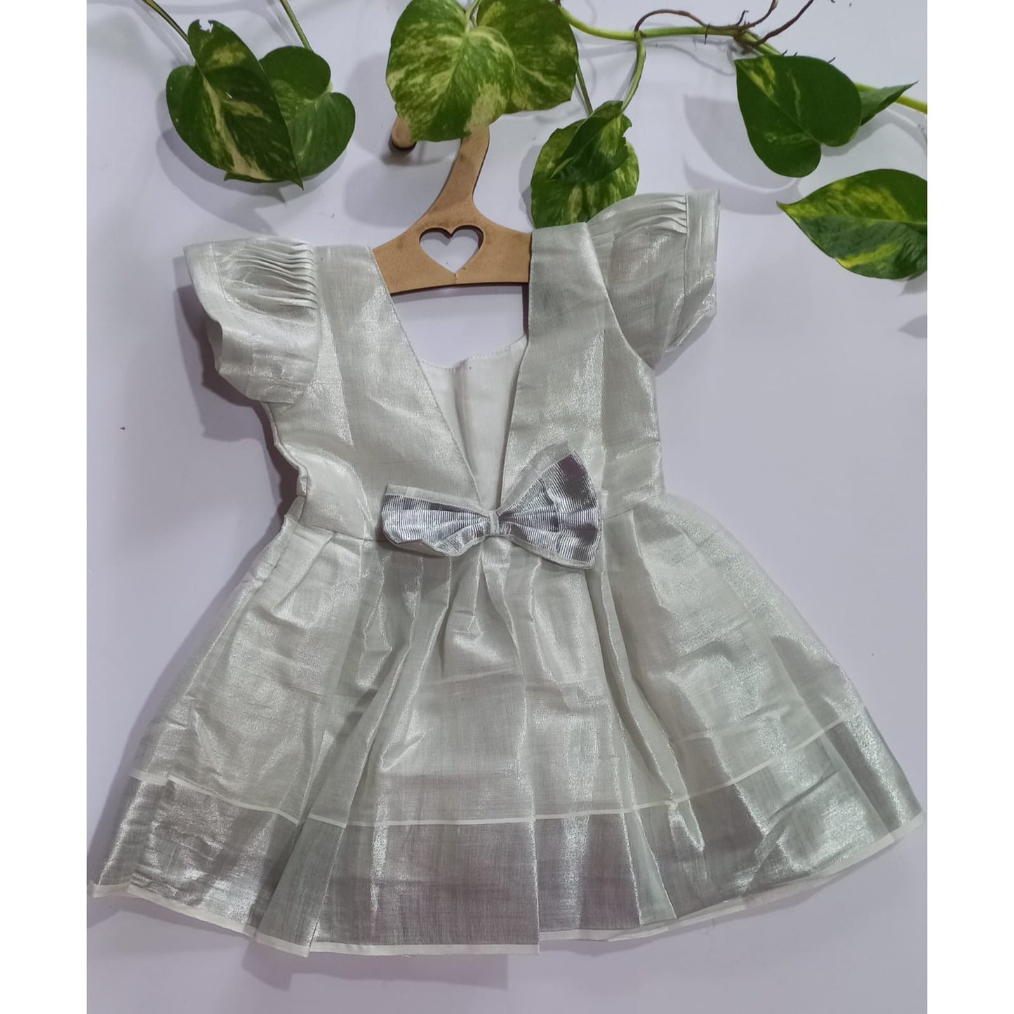 Silver Kasavu dress