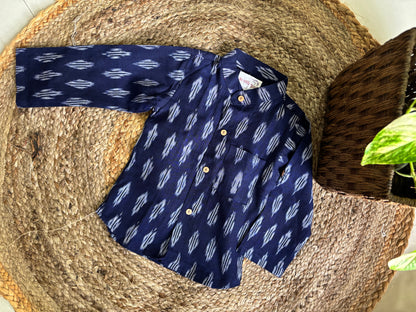 Blue Lagoon Shirt in Ikat