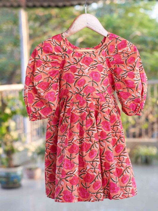 Gardenia Dress in Peach