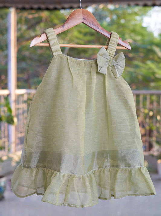 Sage Whisper Dress in Cotton Linen