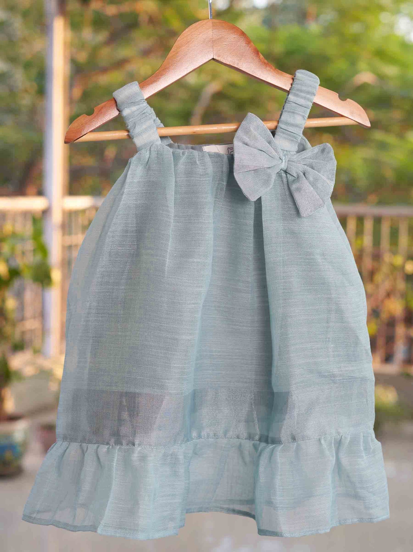 Powder Blue Whisper Dress in Cotton Linen