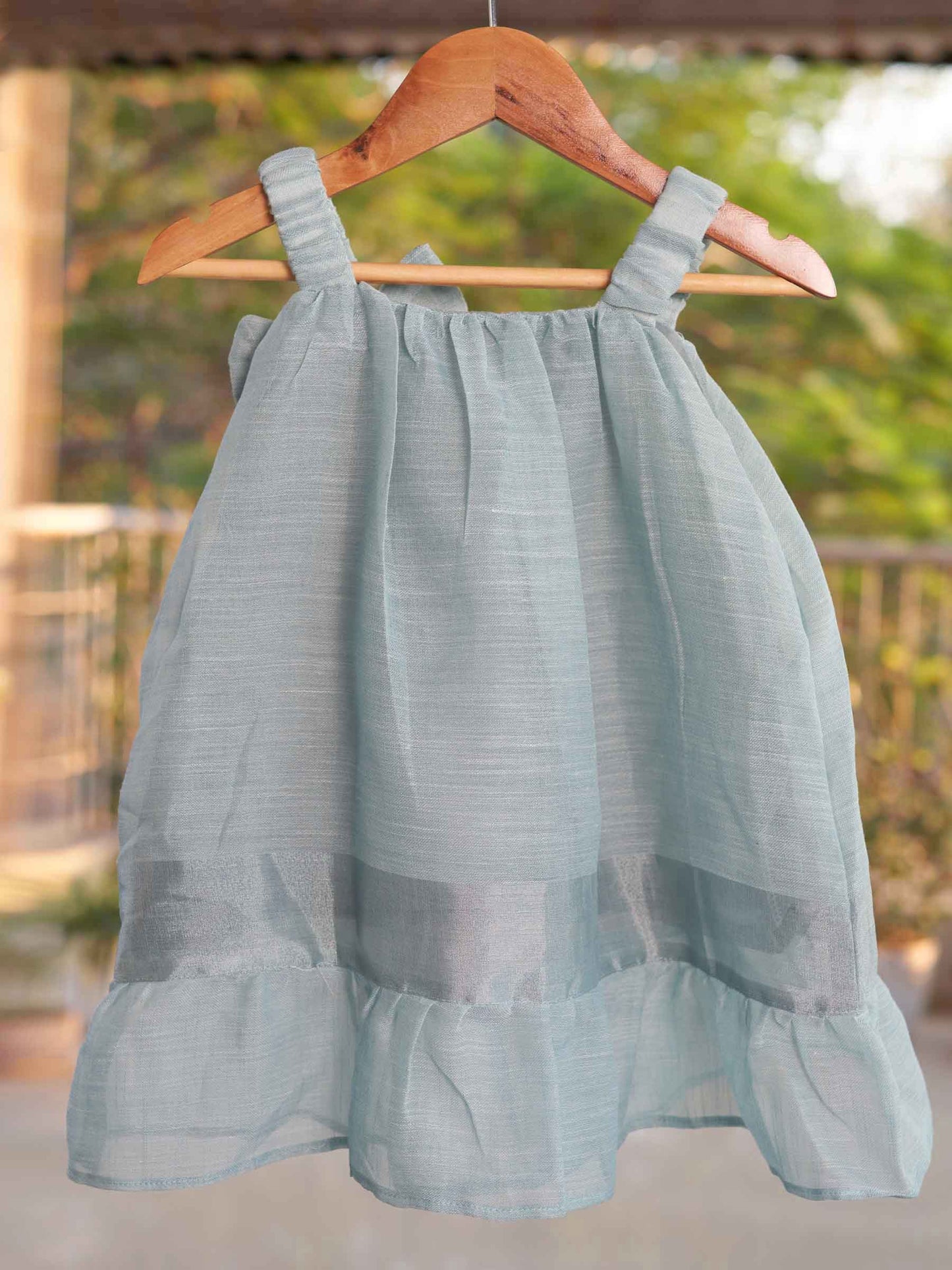 Powder Blue Whisper Dress in Cotton Linen