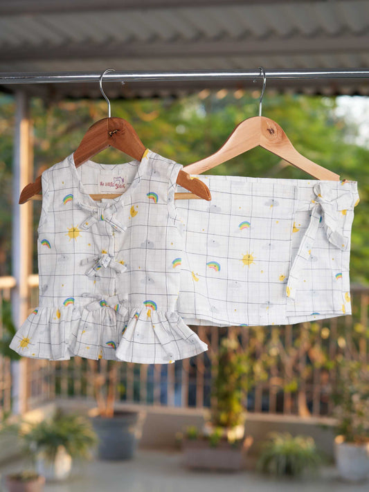 Rainbow and Sunshine Skorts Set