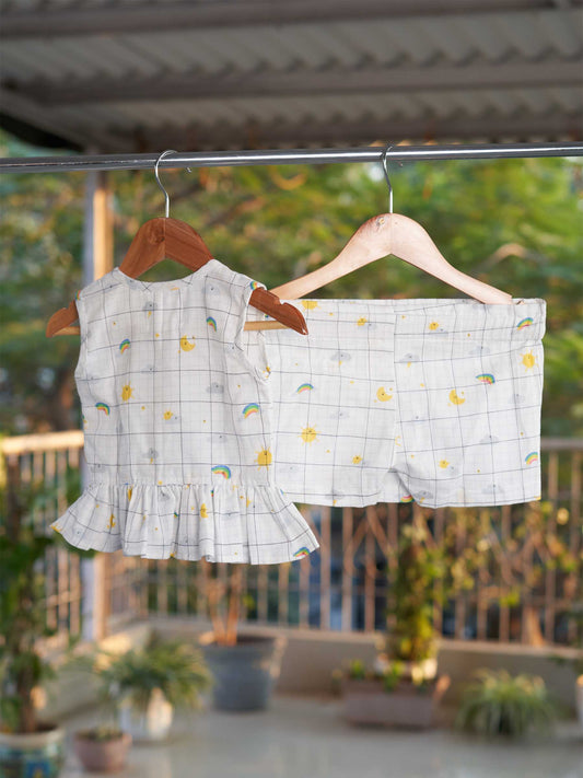 Rainbow and Sunshine Skorts Set