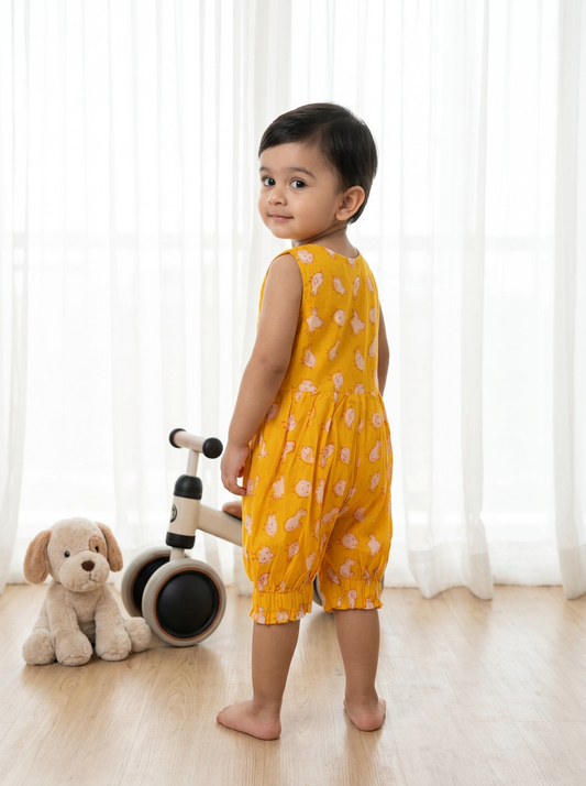 Chidiya Romper in Yellow