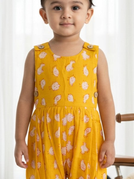 Chidiya Romper in Yellow