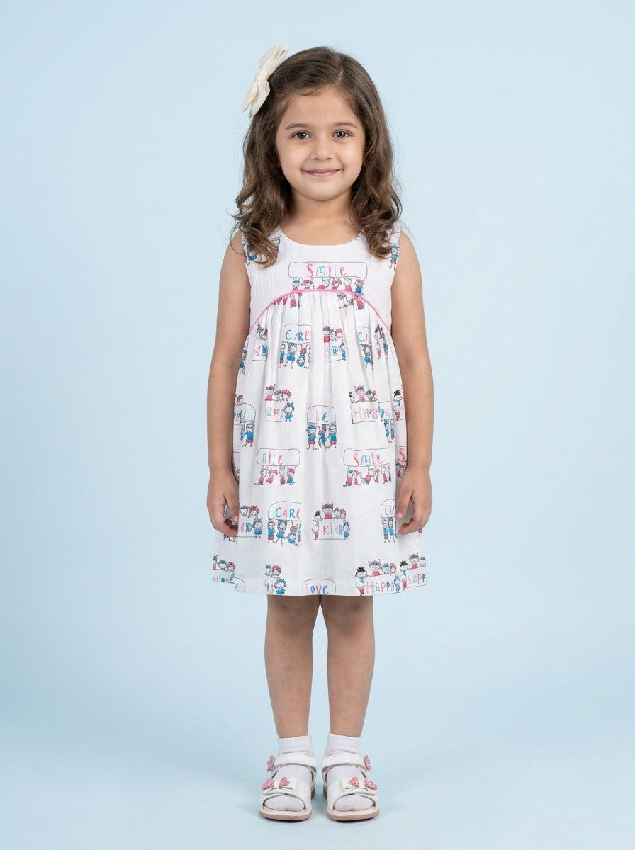 Rainbow Words Twirl Dress