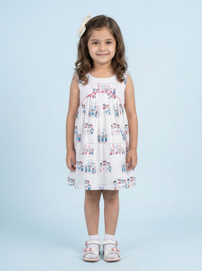 Rainbow Words Twirl Dress