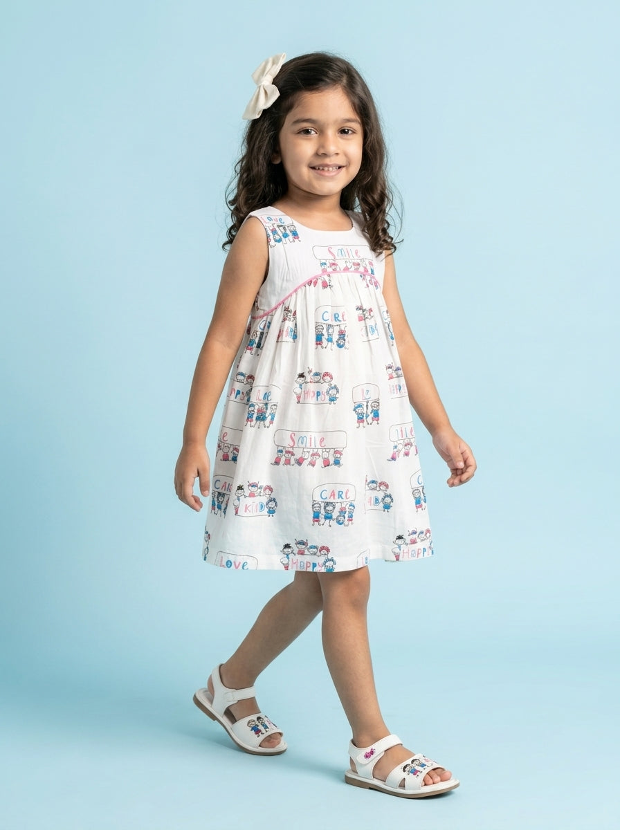 Rainbow Words Twirl Dress