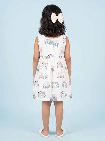 Rainbow Words Twirl Dress