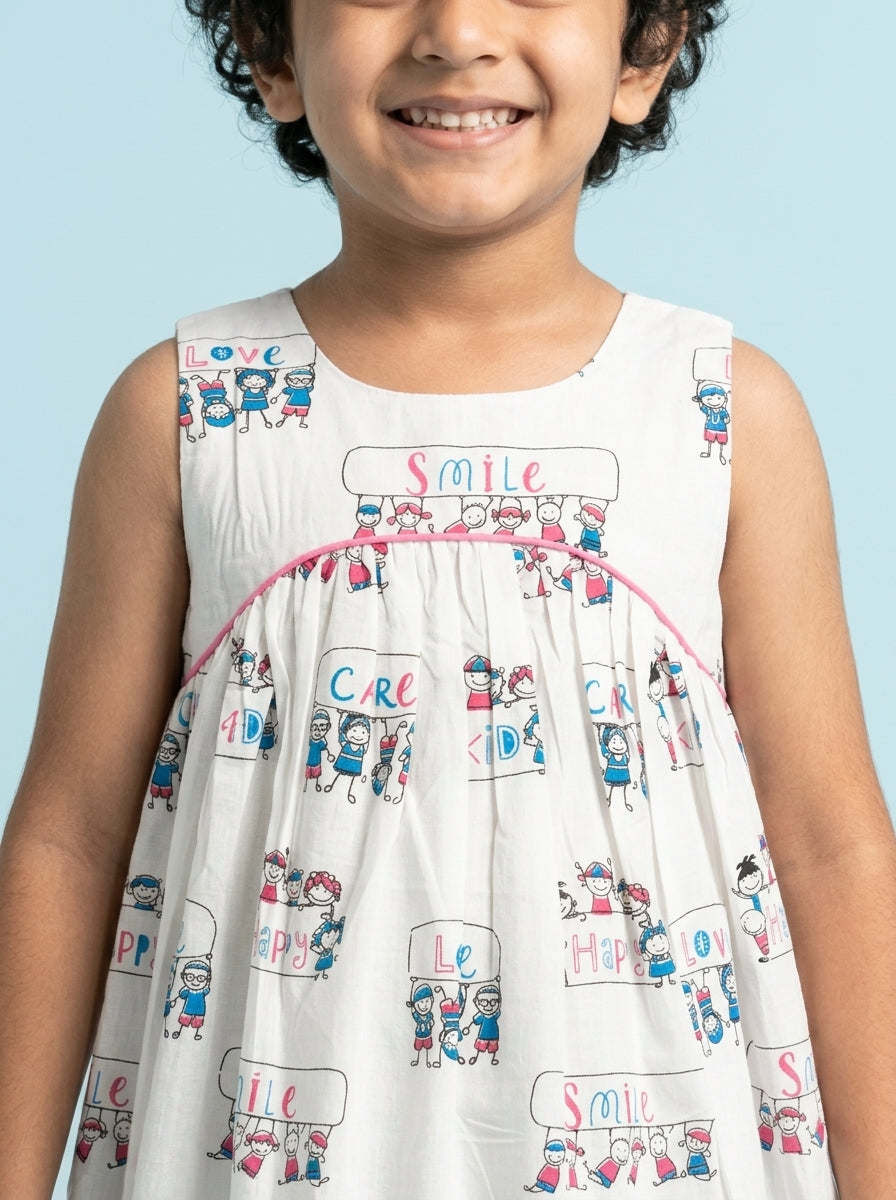 Rainbow Words Twirl Dress