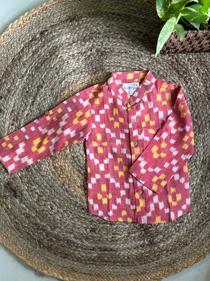 Onion checkered Ikat Shirt