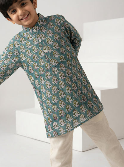 Bagh Kurta in Mint