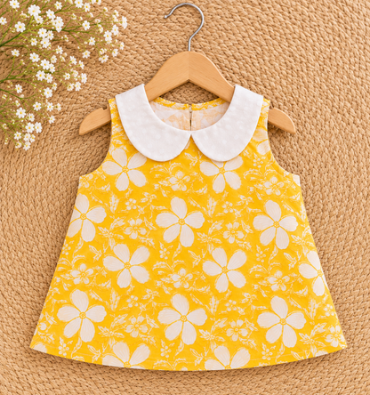 Peter Pan Collar Top in Yellow