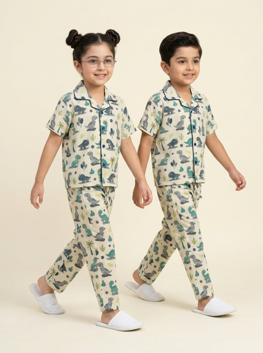Barney in Blue And Grey Nightwear