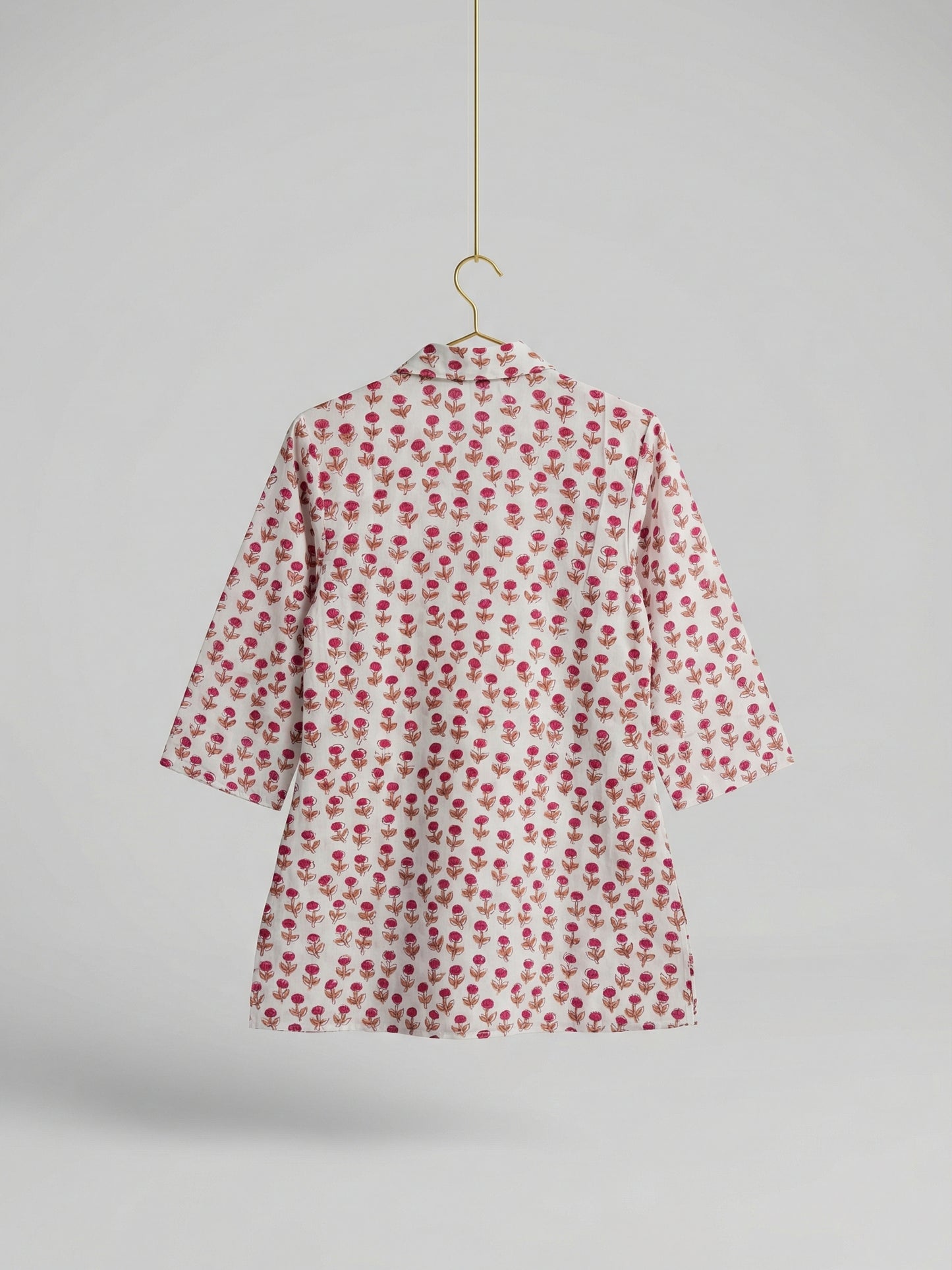 Bagh Kurta in White and Pink