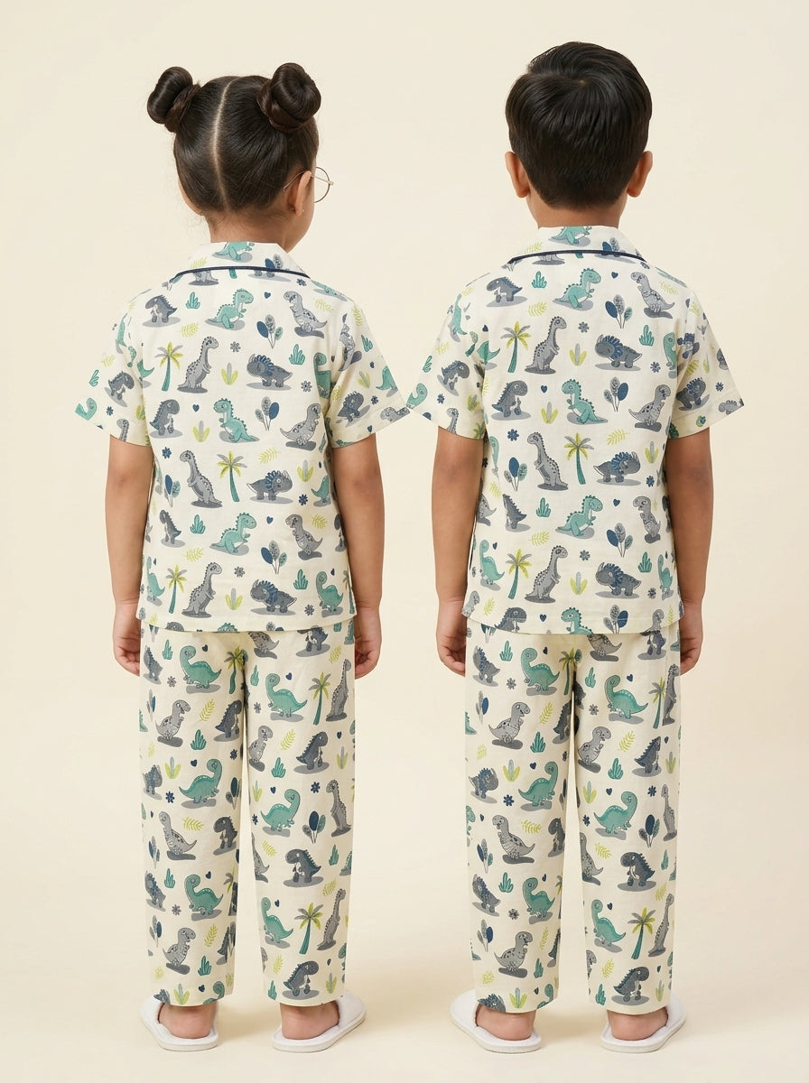 Barney in Blue And Grey Nightwear