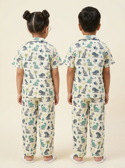 Barney in Blue And Grey Nightwear