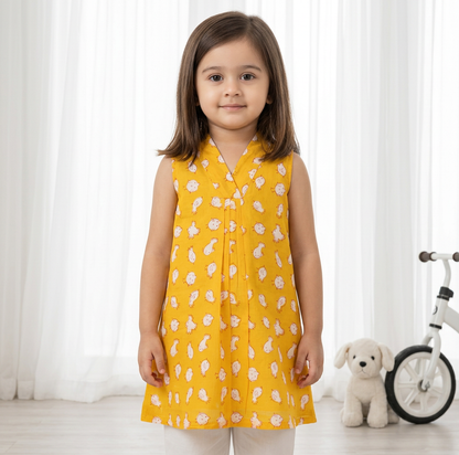 Chidiya Kurta Pant Set in Yellow