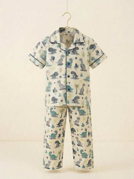 Barney in Blue And Grey Nightwear