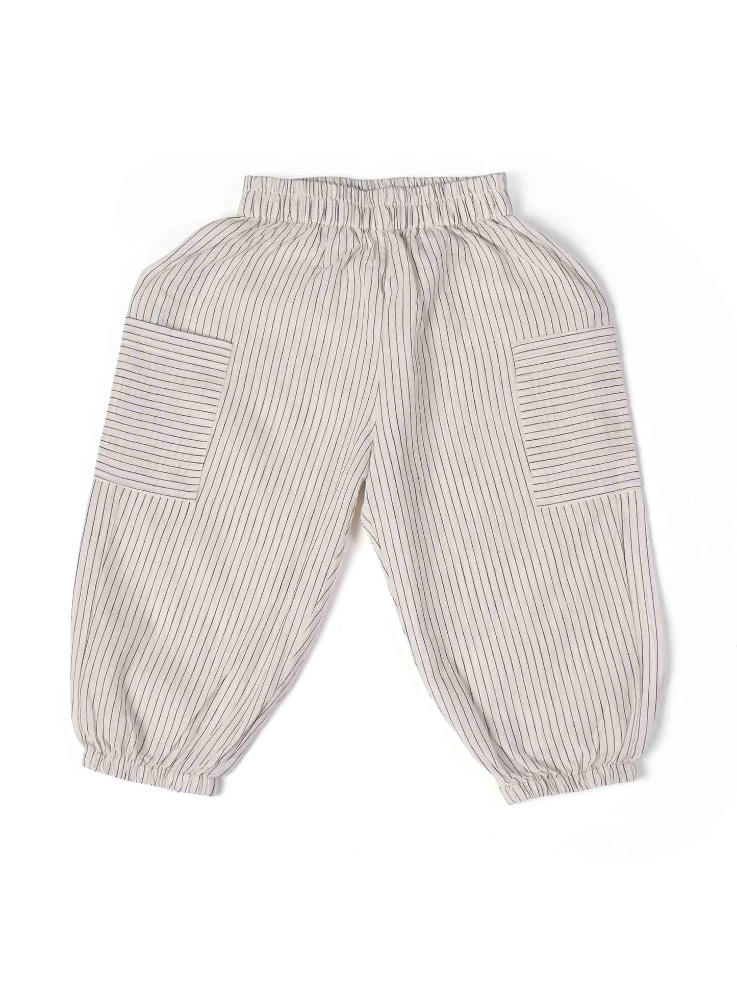 Dawn to Dusk Pants in White and Black Stripes