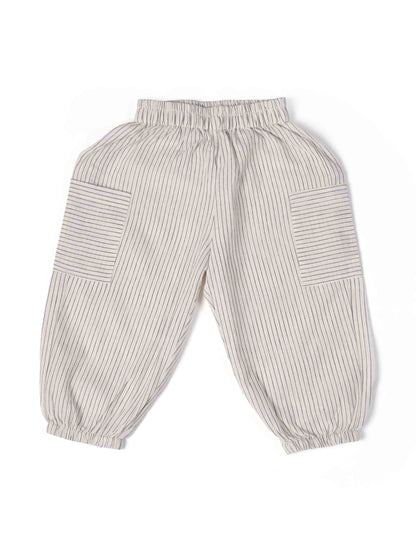 Dawn to Dusk Pants in White and Black Stripes