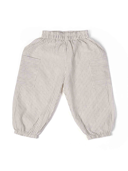 Dawn to Dusk Pants in White and Black Stripes
