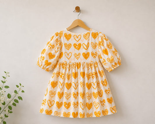 Maria Dress in Yellow an White