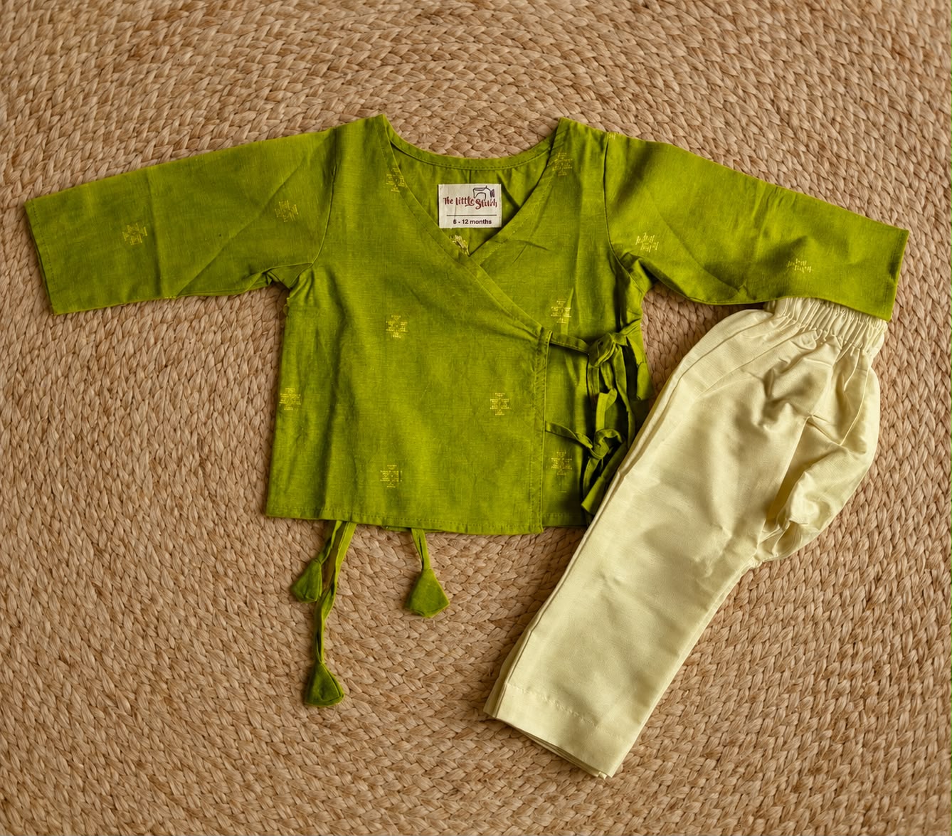 Parrot Green Jhabla Set