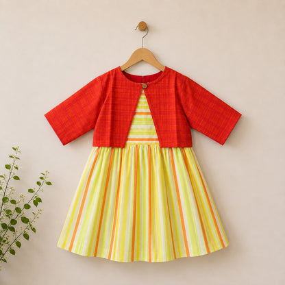 Sunny Striped Dress with Jacket