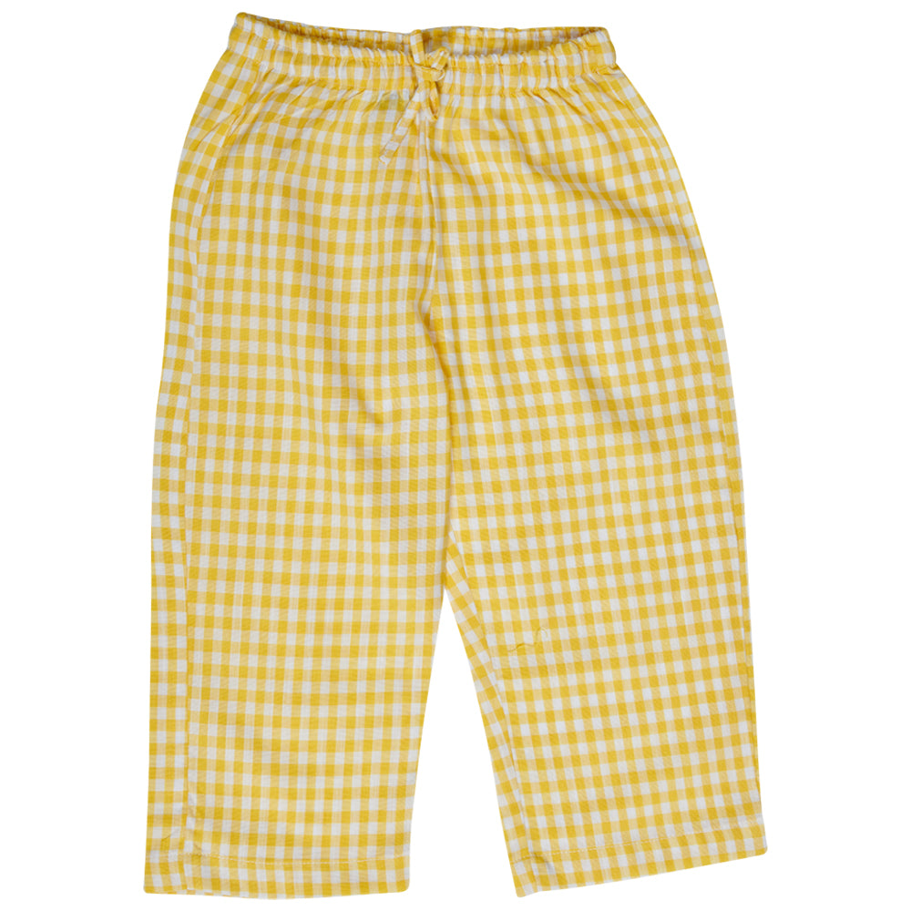 Checks Mania Nightwear in Yellow and White