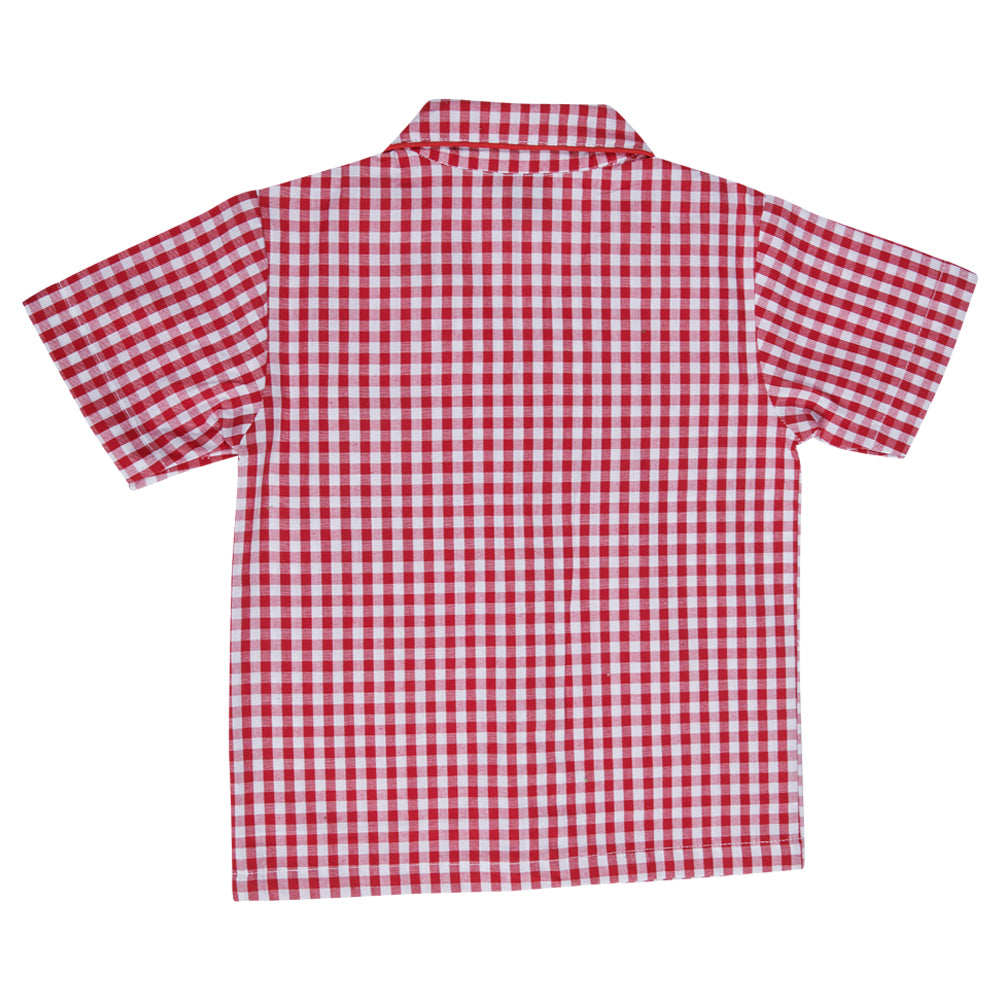 Checks Mania Nightwear in Red and White