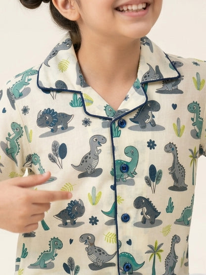 Barney in Blue And Grey Nightwear